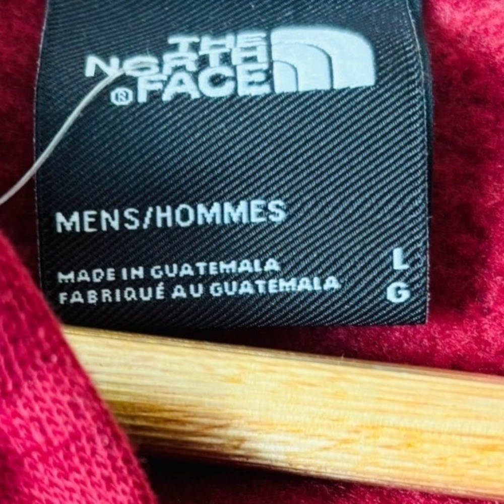 The North Face Mens Red Burgundy Graphic Pullover Hoodie Sweatshirt Size L - Picture 3 of 7